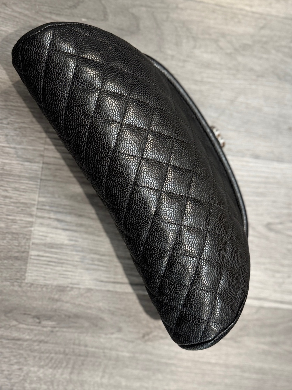 Chanel Black Quilted Clutch with Silver Clasp - Picture 16 of 17